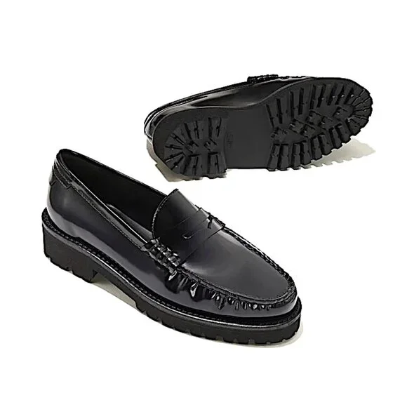 New Margaux Louisa Loafer in Black Calf